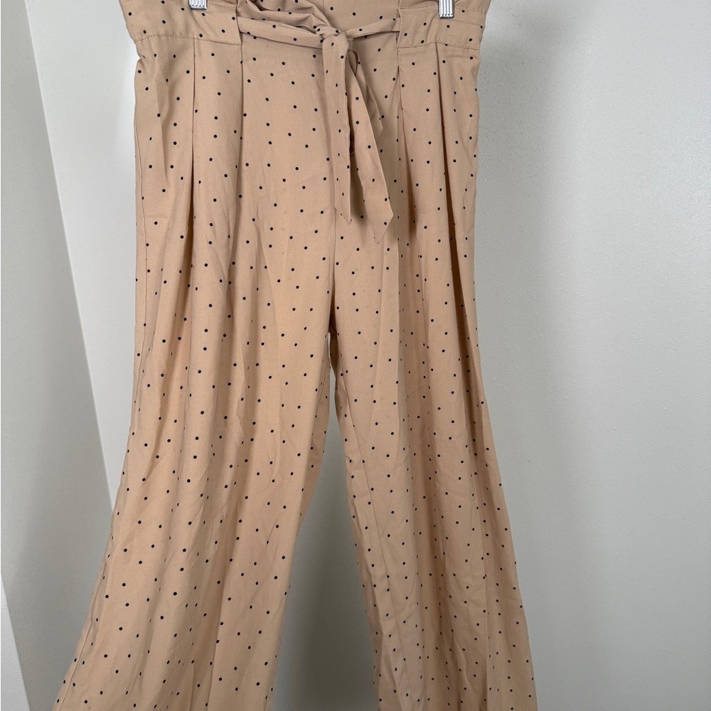 Sweet Wanderer Polka Dot Wide-Leg Pants – Size L